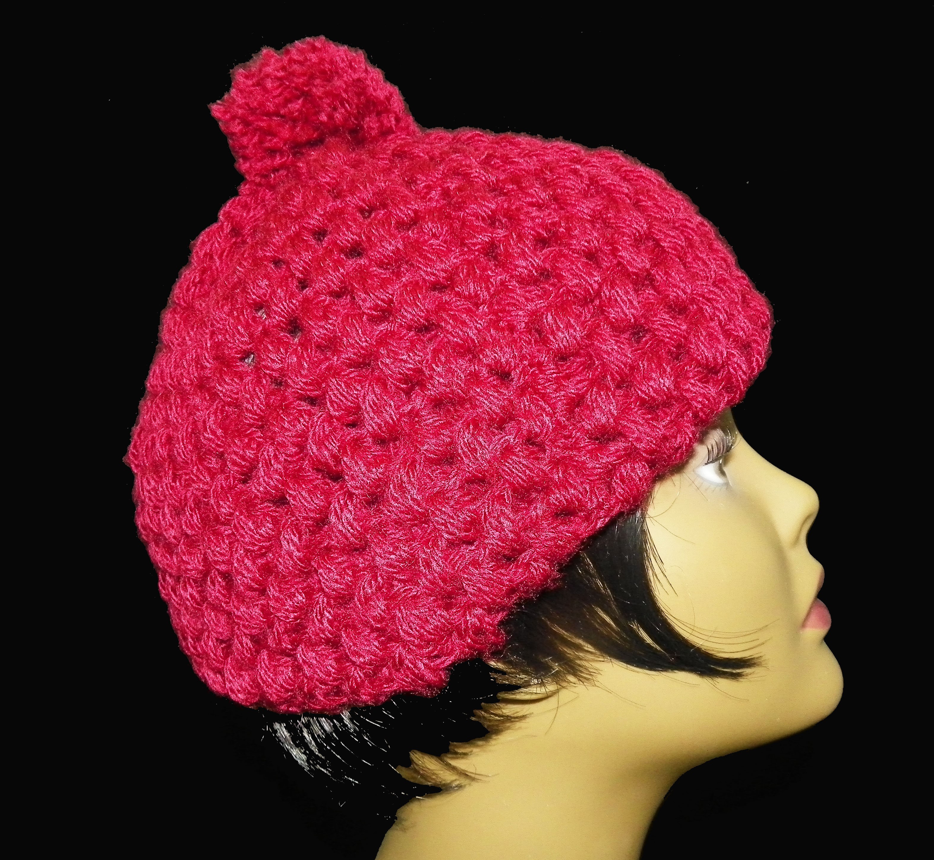 Puff stitch hat