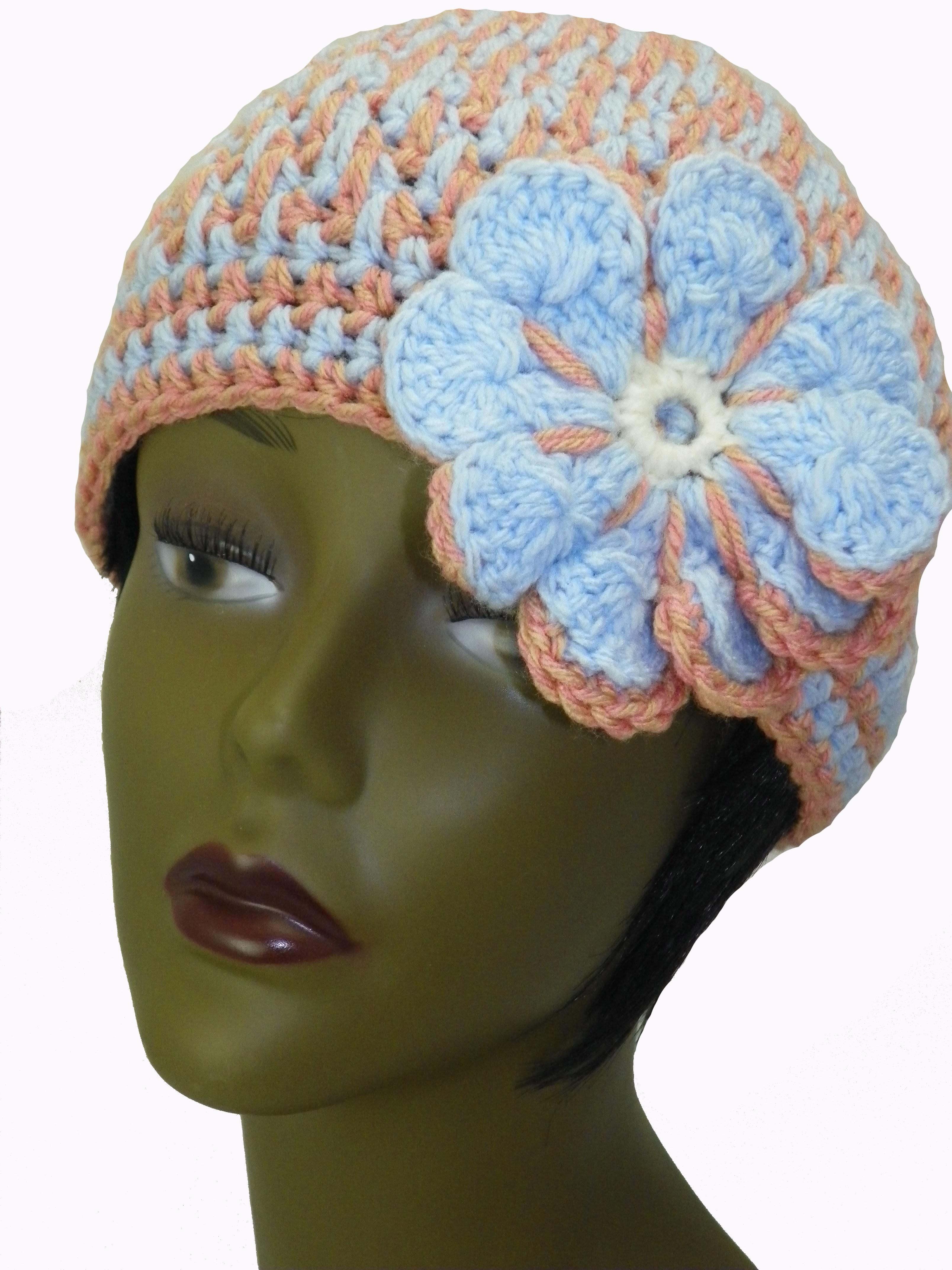 Cross Stitch Flower Hat