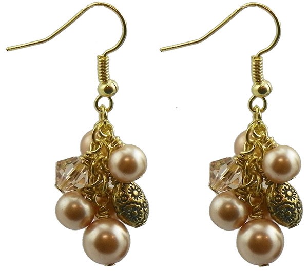 Faux Gold Pearl Earrings