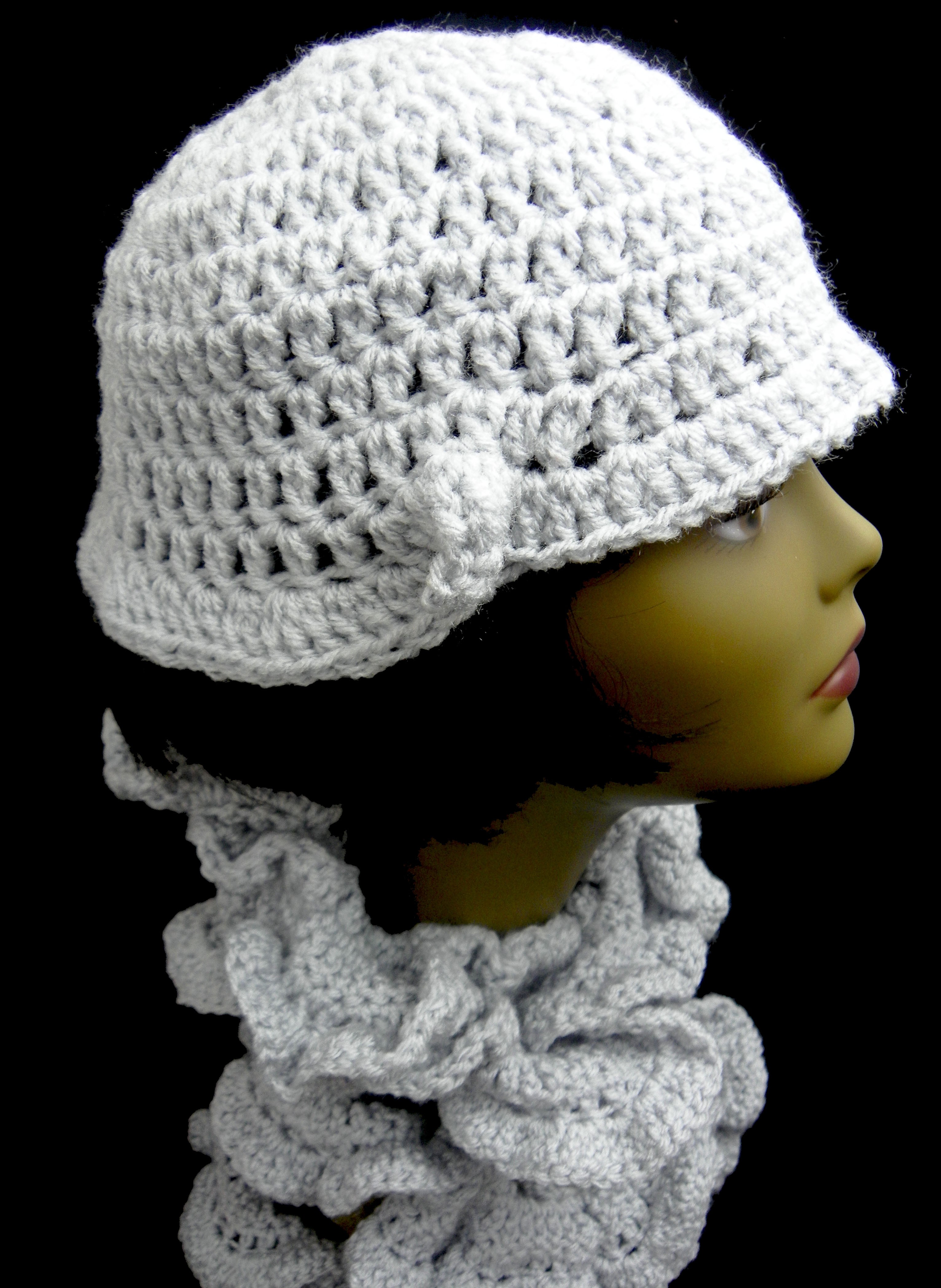 Grey Scarf and Hat Set