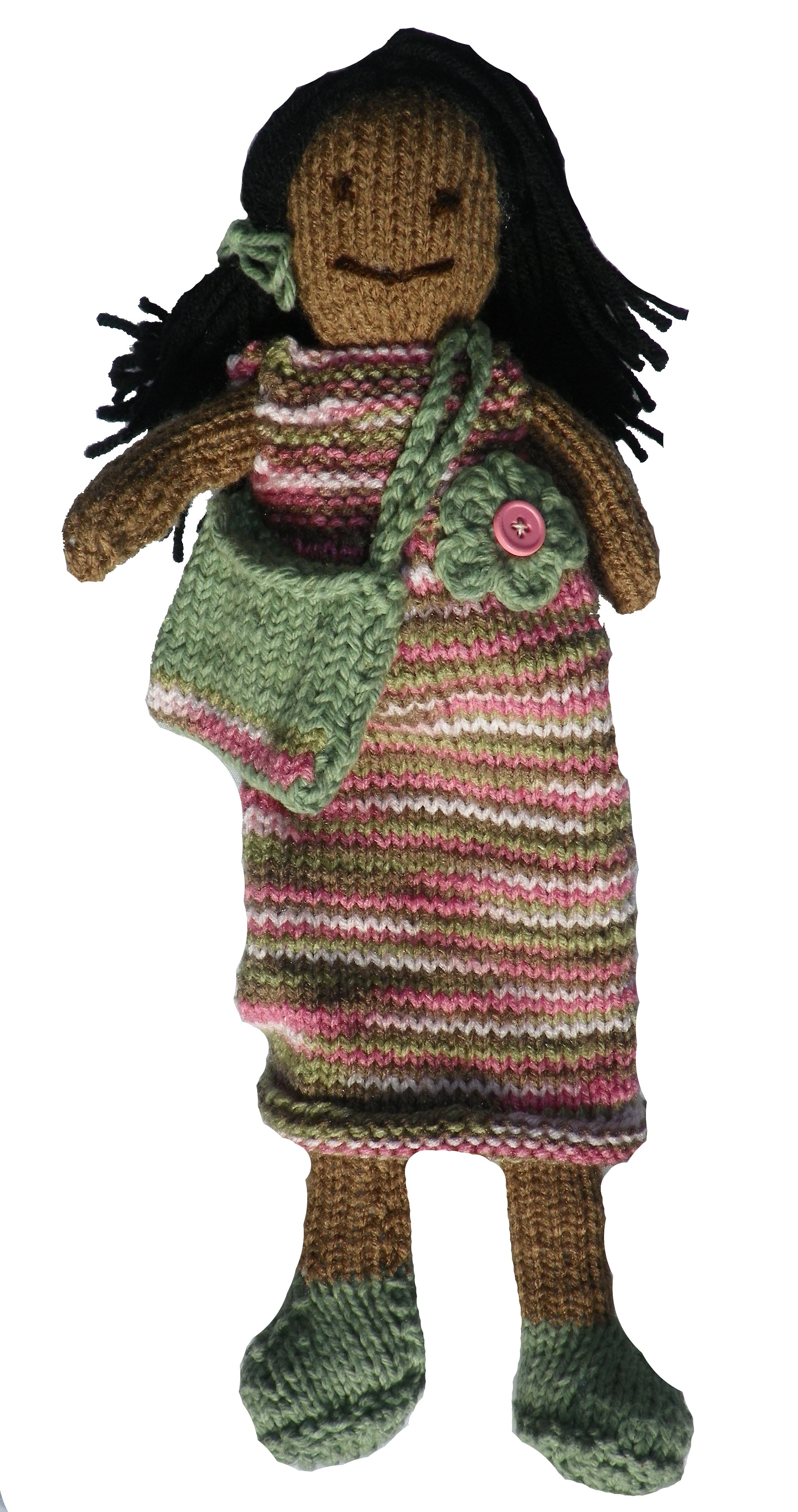 Pink and Green Rag Doll