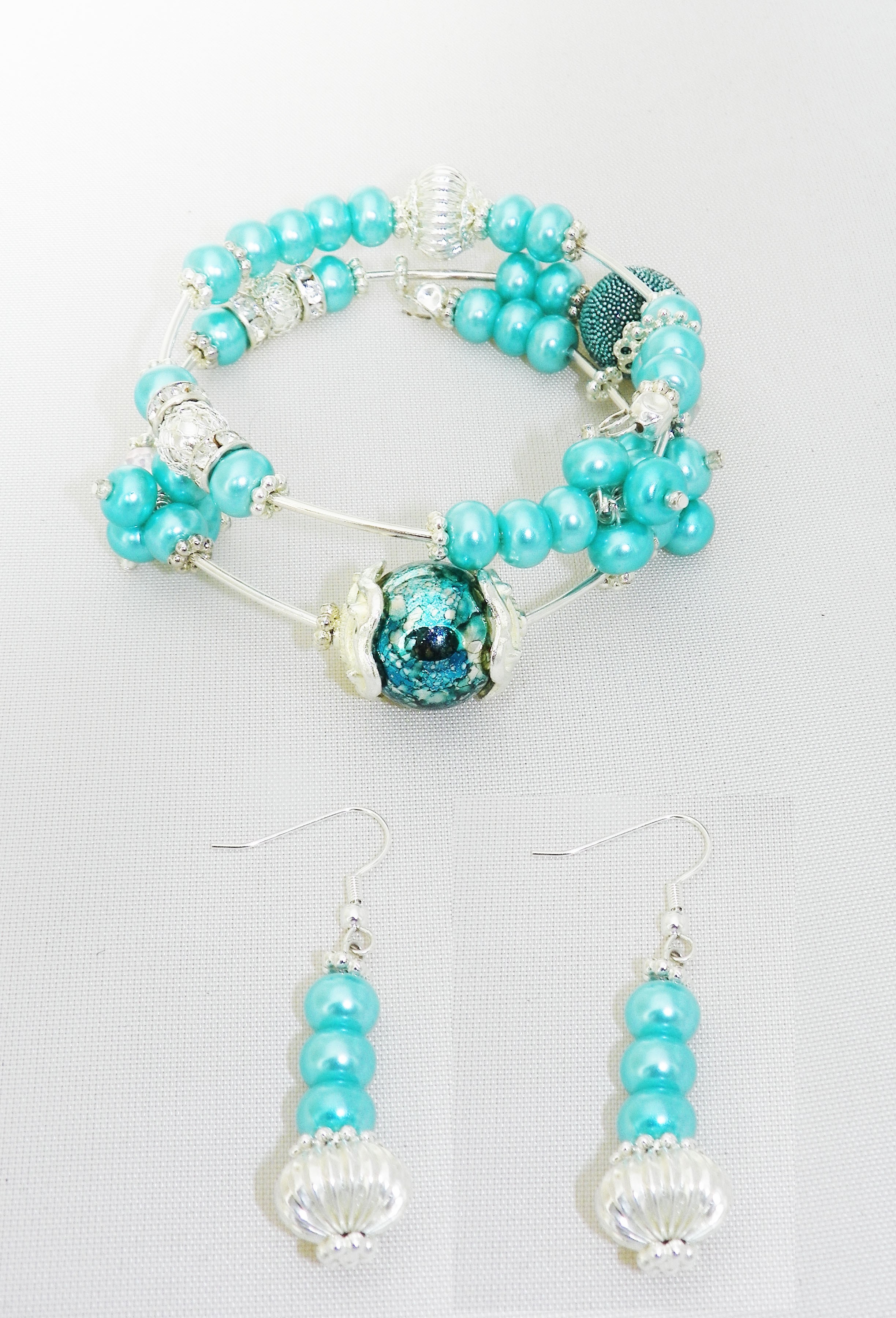 Aqua and Silver Set